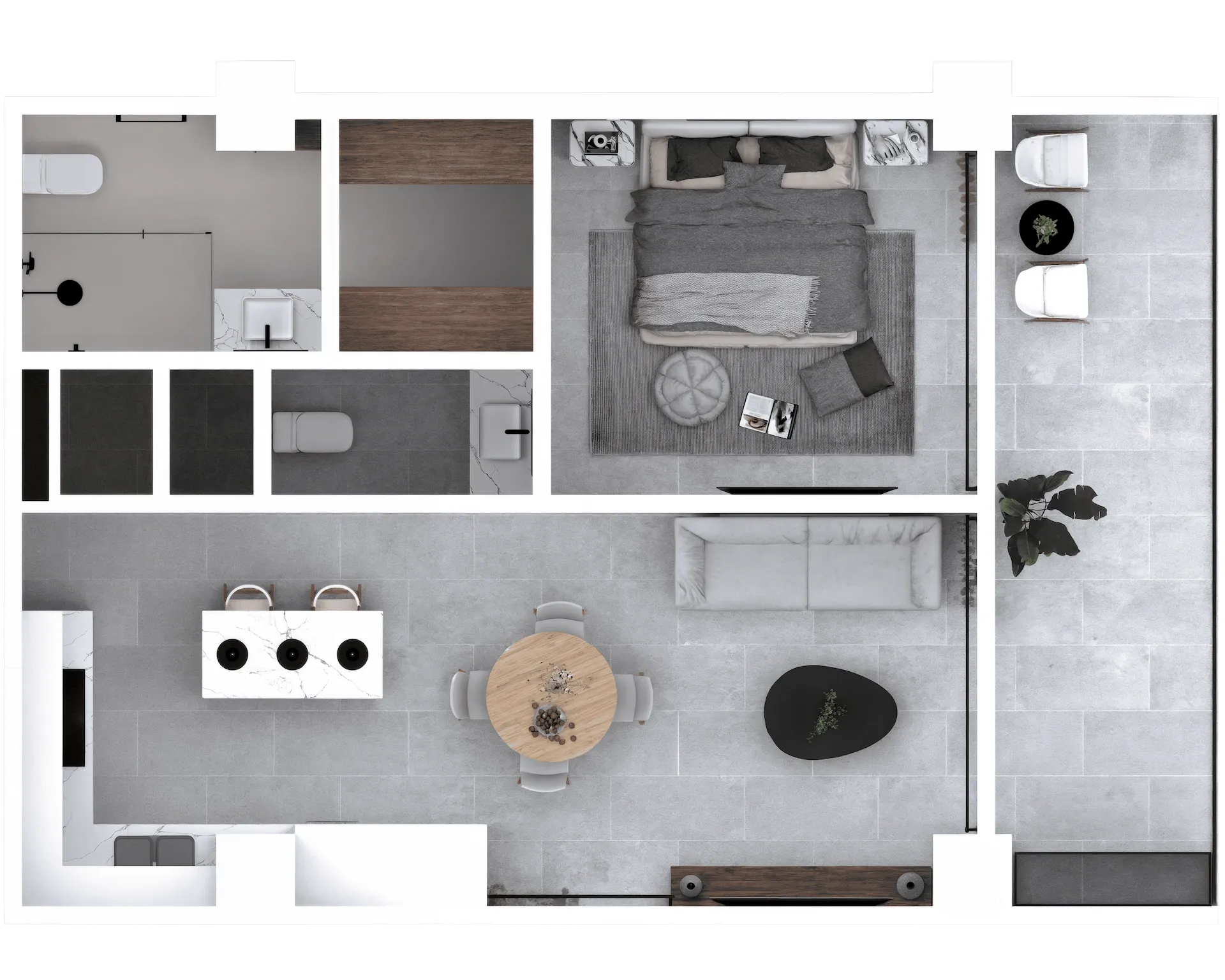 Isométrico Departamento 505 - MCS Fluvial