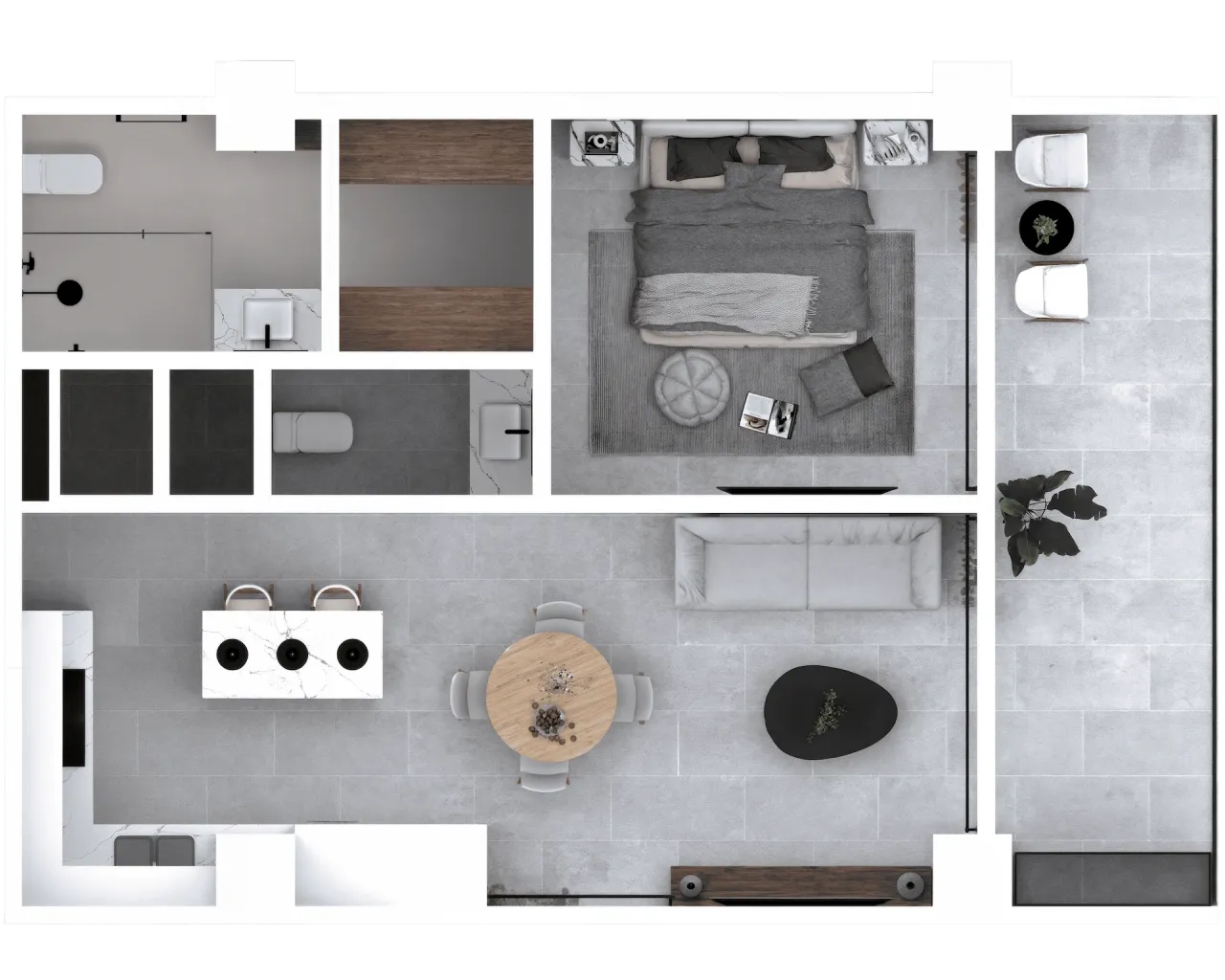 Planos de unidades 1 Recámara - MCS Fluvial
