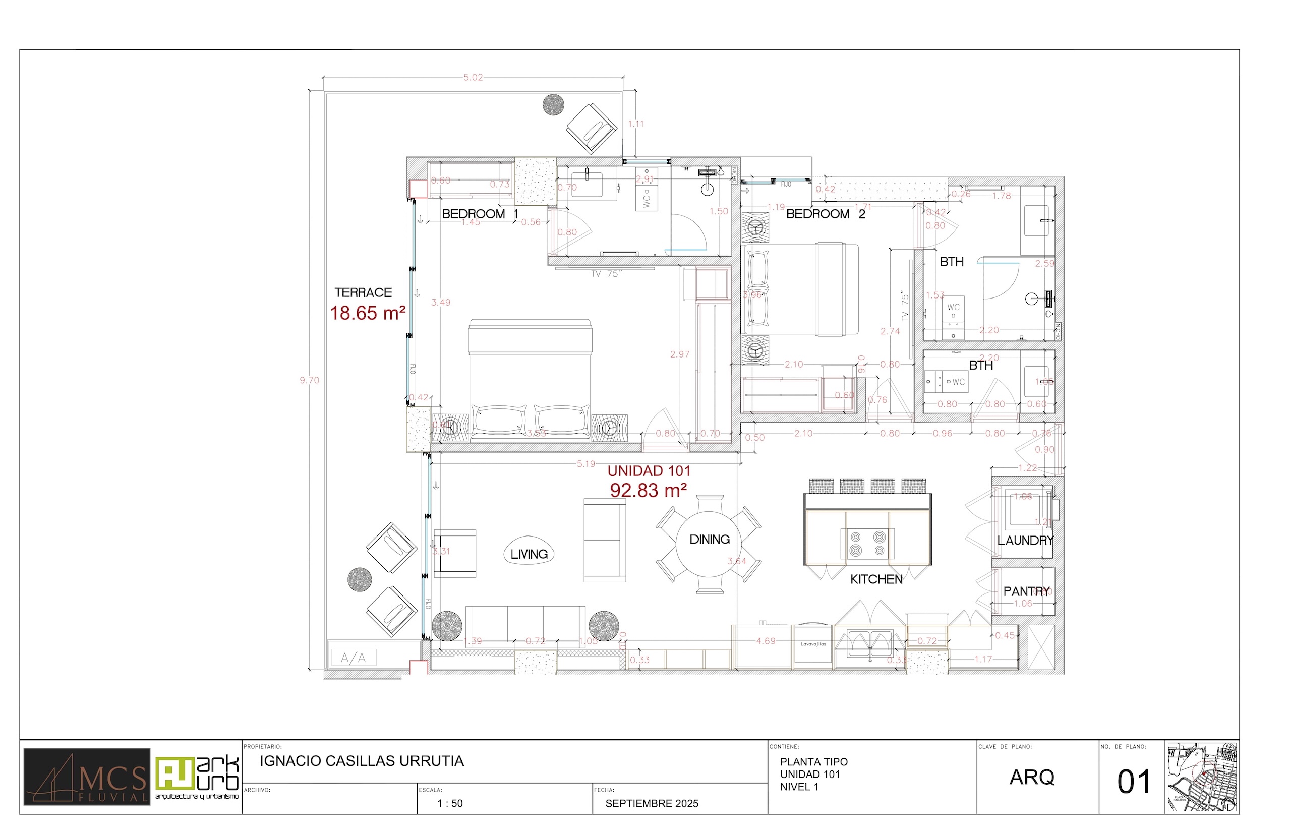 Planos Departamento 101 - MCS Fluvial