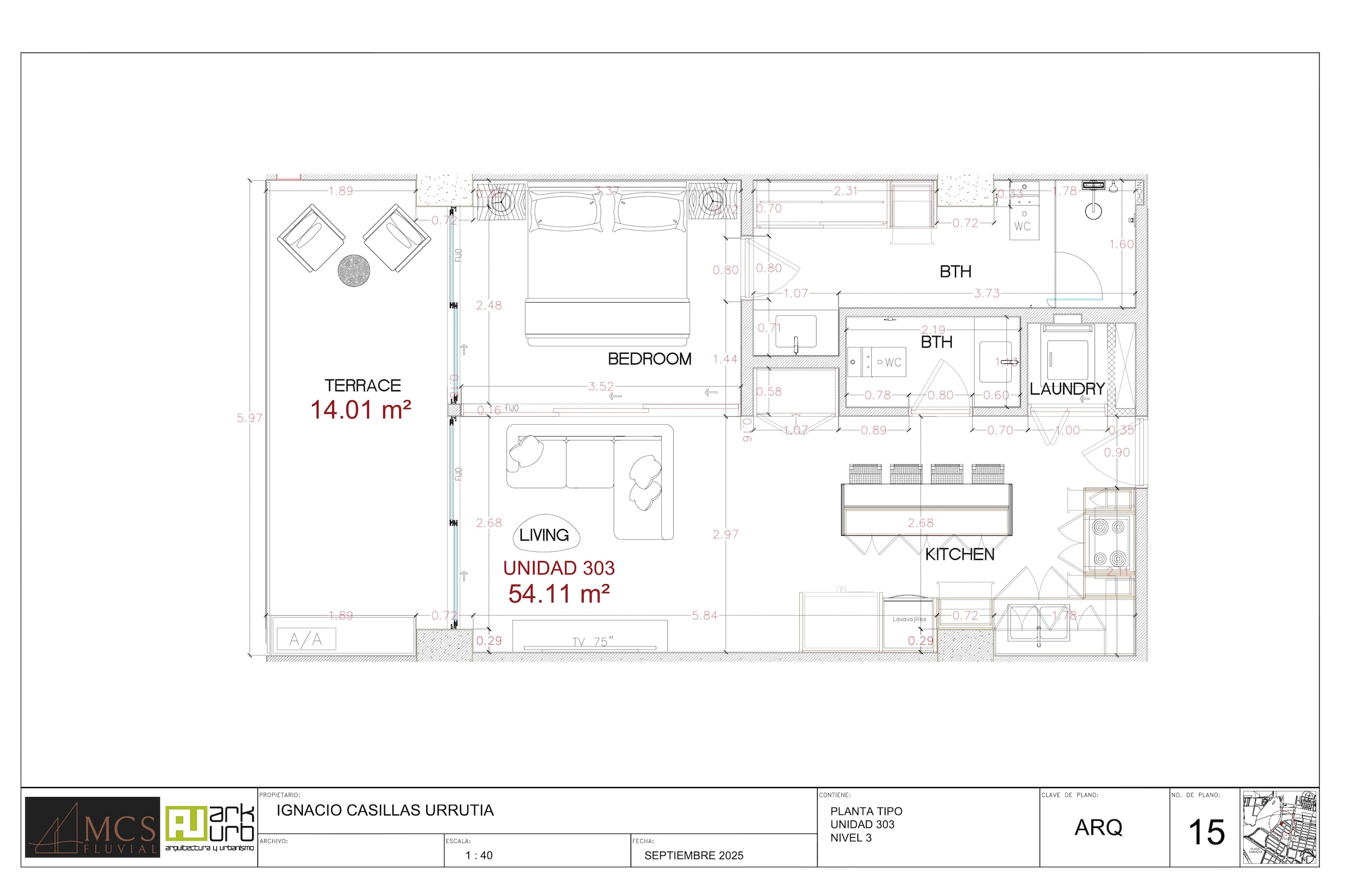 Planos Departamento 303 - MCS Fluvial