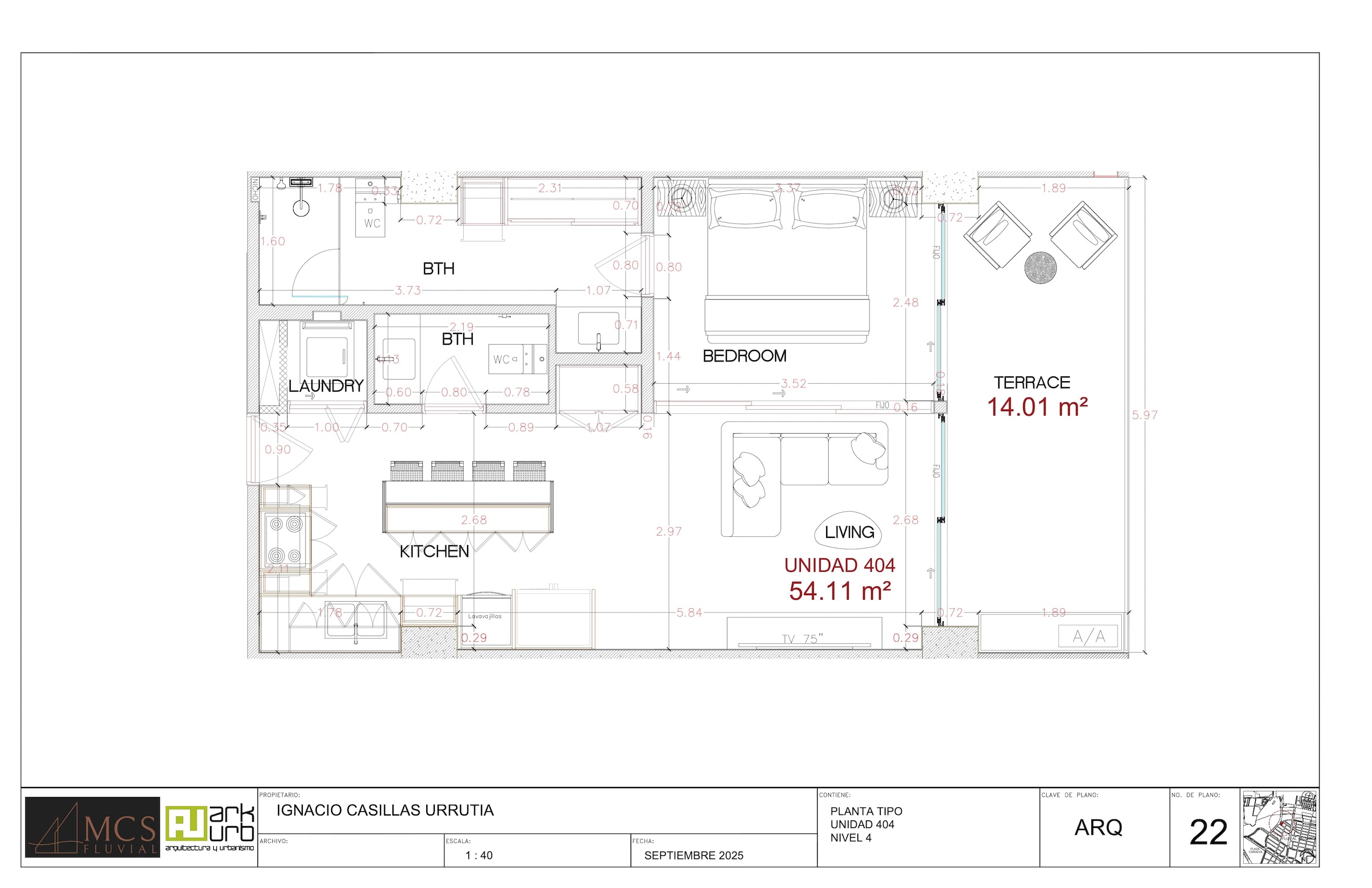 Planos Departamento 404 - MCS Fluvial