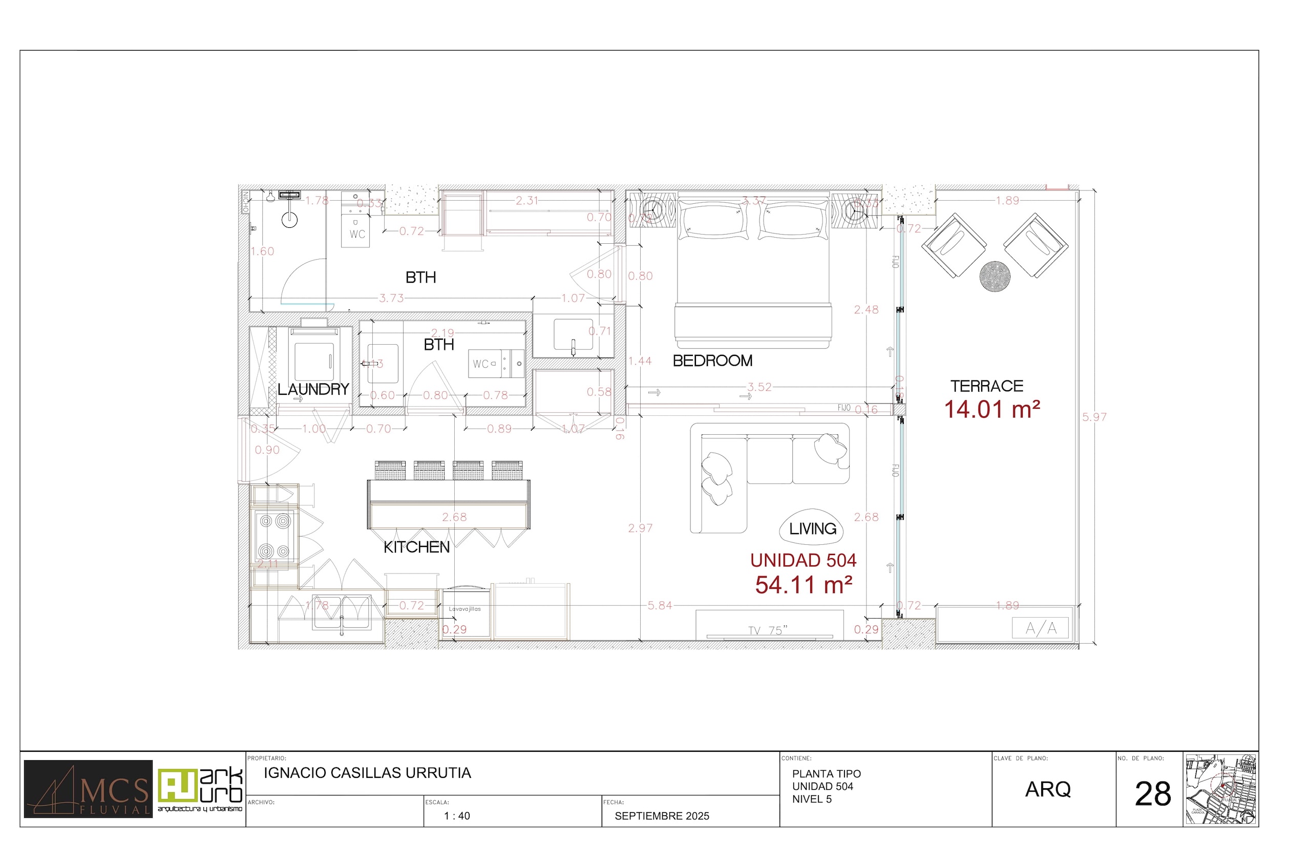 Planos Departamento 504 - MCS Fluvial