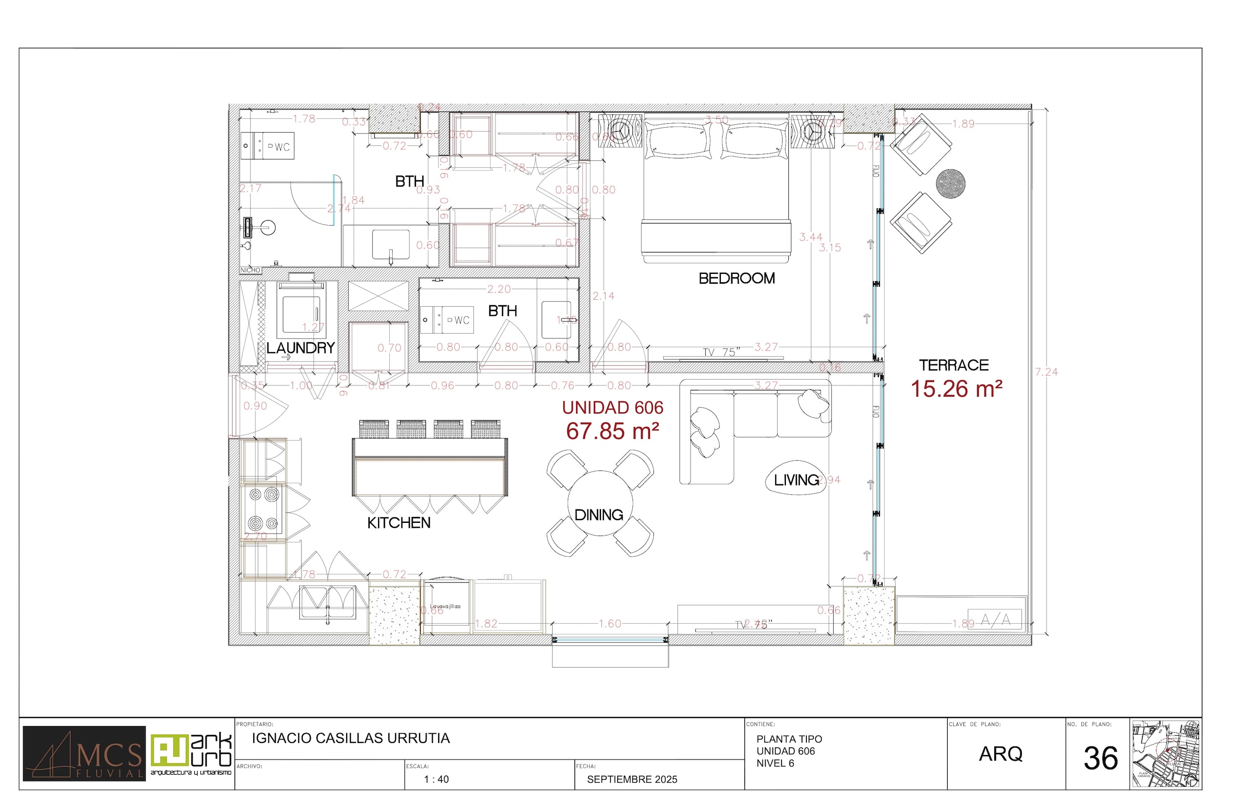 Blueprints Apartment 606 - MCS Fluvial