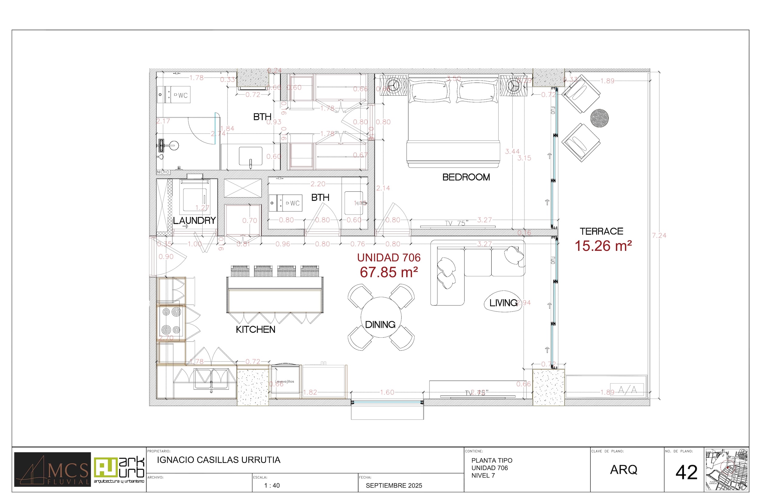 Blueprints Apartment 706 - MCS Fluvial
